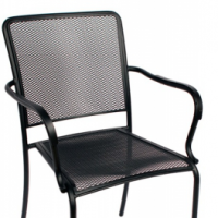 Wrought Iron Square Mesh Armchair thumbnail Wrought Iron Square Mesh Armchair thumbnail