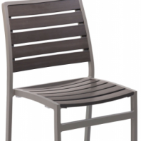 Gray Synthetic Teak Side Chair thumbnail Gray Synthetic Teak Side Chair thumbnail