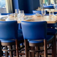 just chair high top dining set up blue chairs