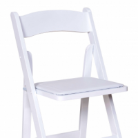 White Resin Folding Chair