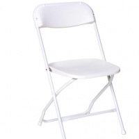 White Poly Folding Plastic Chair thumbnail