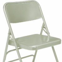 NPS 302 Gray Steel Folding Chair thumbnail