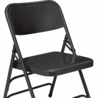 Black All Steel Folding Chair