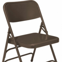 Dark Brown All Steel Folding Chair