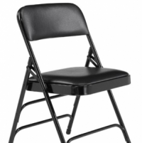 NPS 1310 Black Vinyl Steel Folding Chair thumbnail
