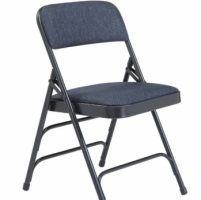 Blue Fabric Seat & Back/ Blue Frame All Steel Folding Chair