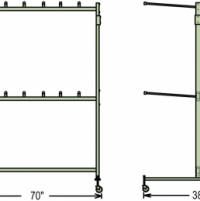 DY84 Folding Chair cart dimensions