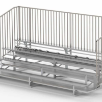 4 Row Bleachers with Guardrails