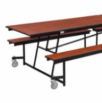 Mobile Cafeteria Tables with Benches