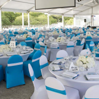 Spandex Table and Chair Cover Set Up
