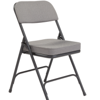 NPS 3212 Premium Grey Fabric Padded Folding Chair thumbnail