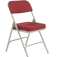NPS 3218 Premium Burgundy Fabric Padded Folding Chair thumbnail