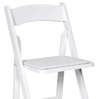 White Wood Folding Chair