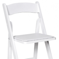 White Wood Folding Chair thumbnail