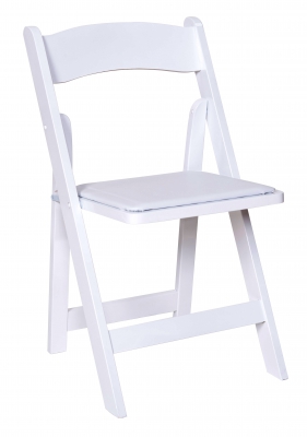 White Resin Wedding Chairs Wood Folding Prairie Event Supply