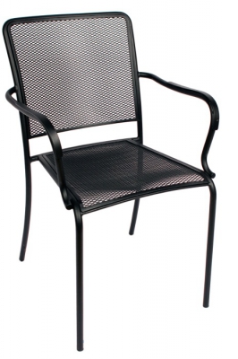 Wrought Iron Square Mesh Armchair Wrought Iron Square Mesh Armchair